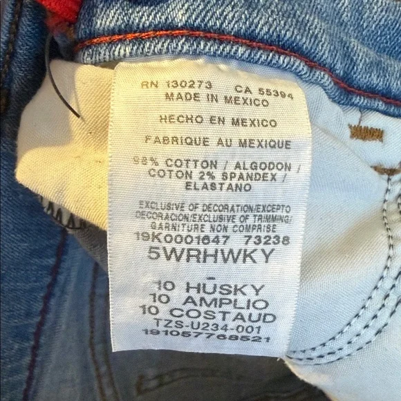 Levi's Classic Straight Leg Wrangler Denim Jeans C3 SIZE 10 HUSKY - Picture 3 of 5